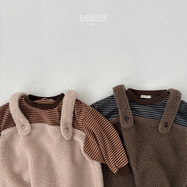 [即納12m]≪LALALAND≫All-In-One Ring Suit khaki brown (baby)13