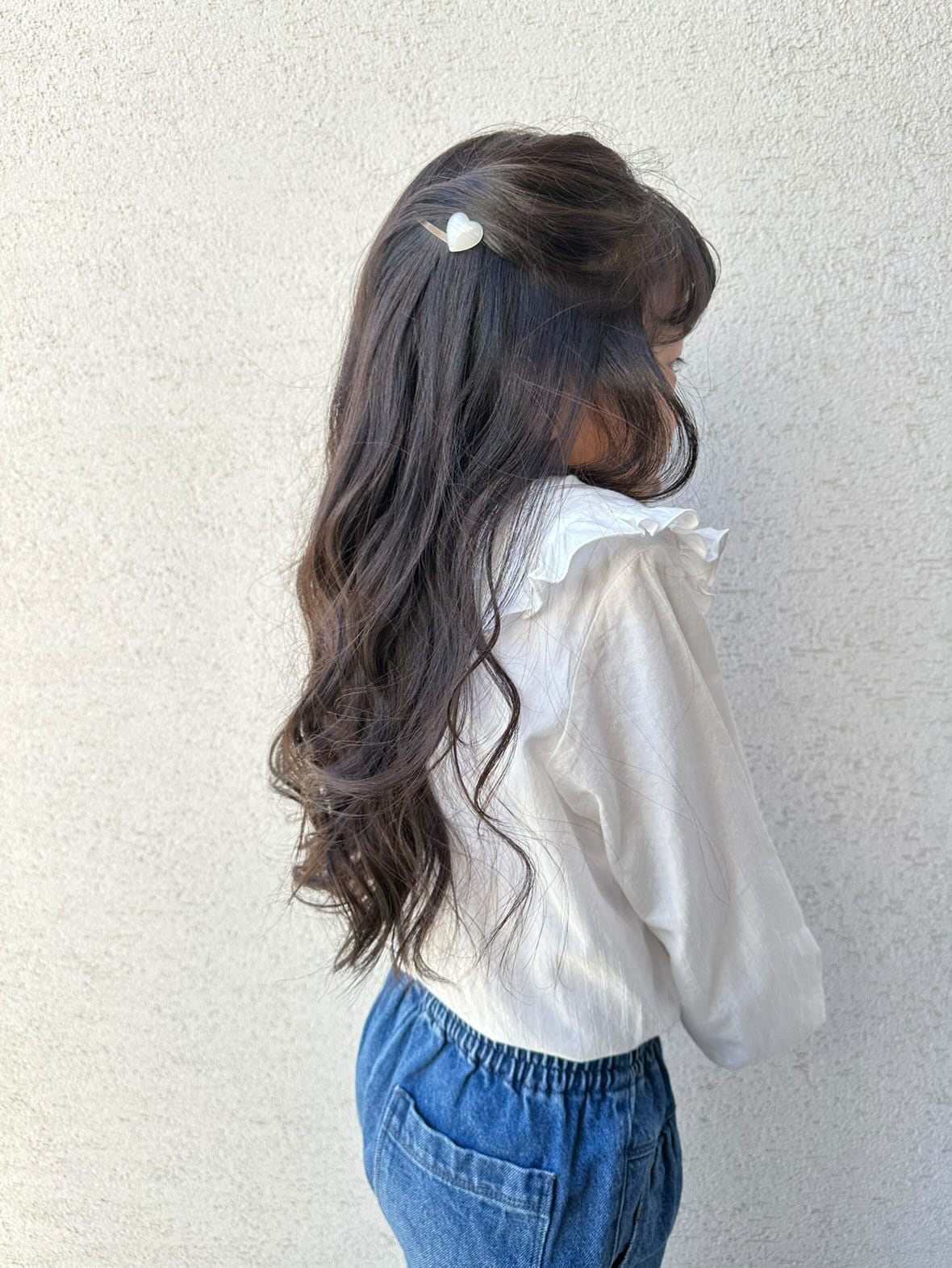 handmade】ハートヘアピン アクセサリー キッズアクセサリー ベビー