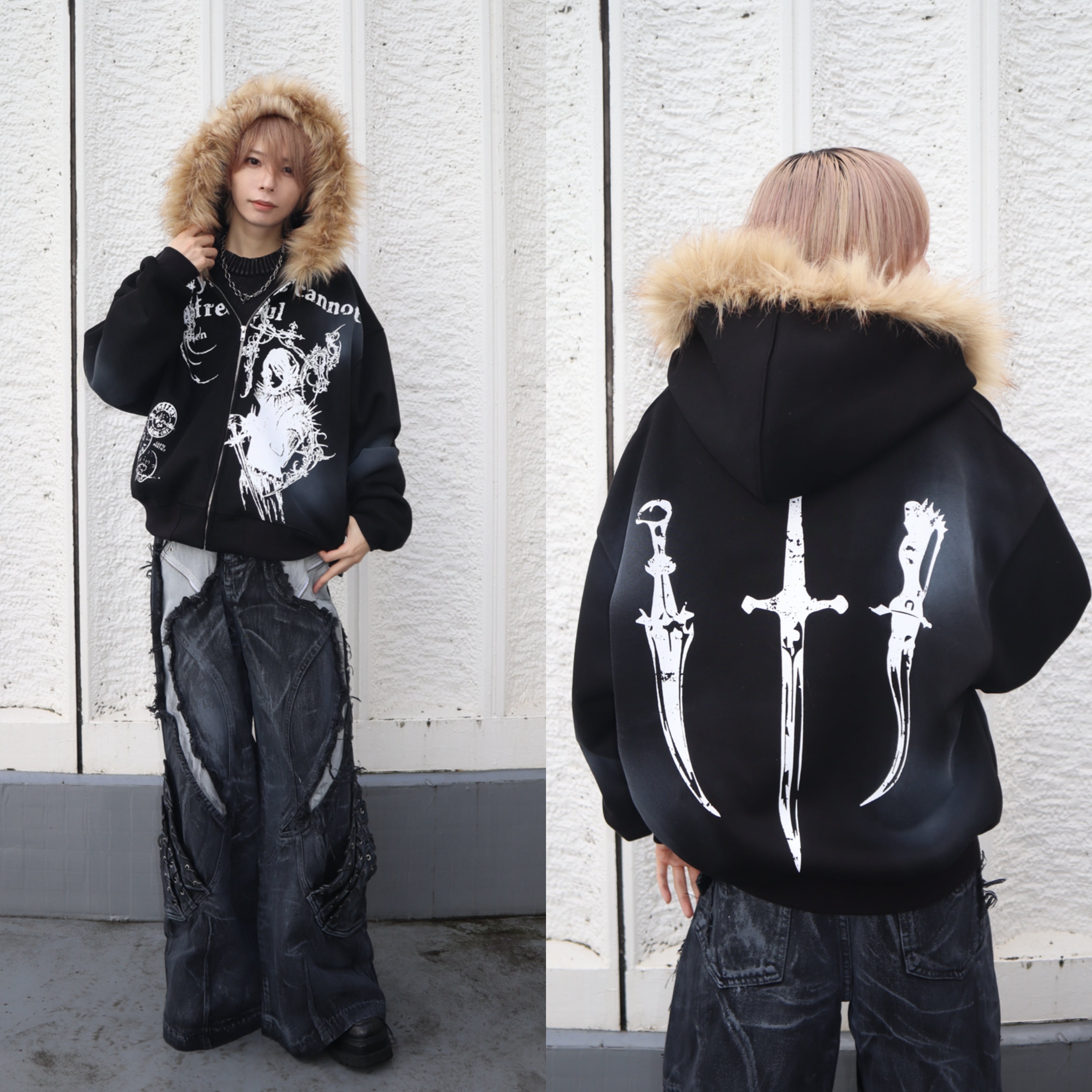 y2k 00s ネオグランジ　アバクロ　ビッグフード　ファー　リブ　チェック y2k 00s ネオグランジ アバクロ ビッグフード ファー リブ チェック