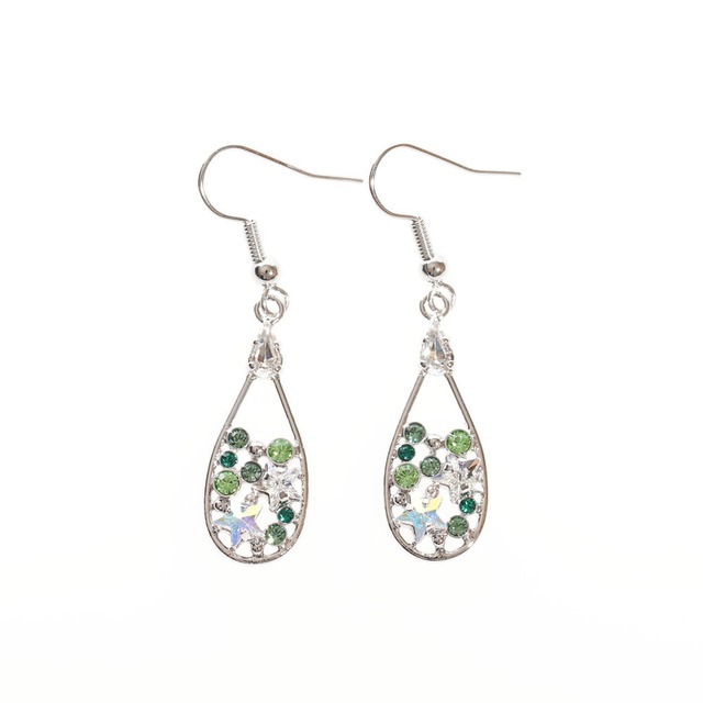 星の雫β/グリーン　ピアス