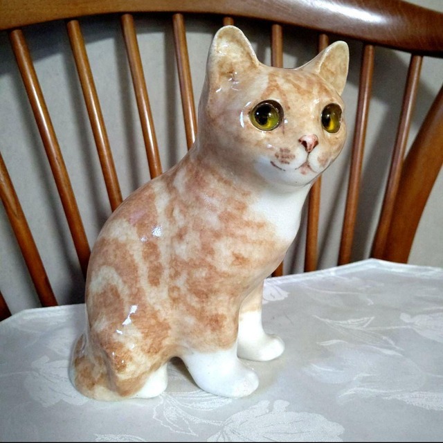 猫の置物ケンジントンジンジャーサイズ3
