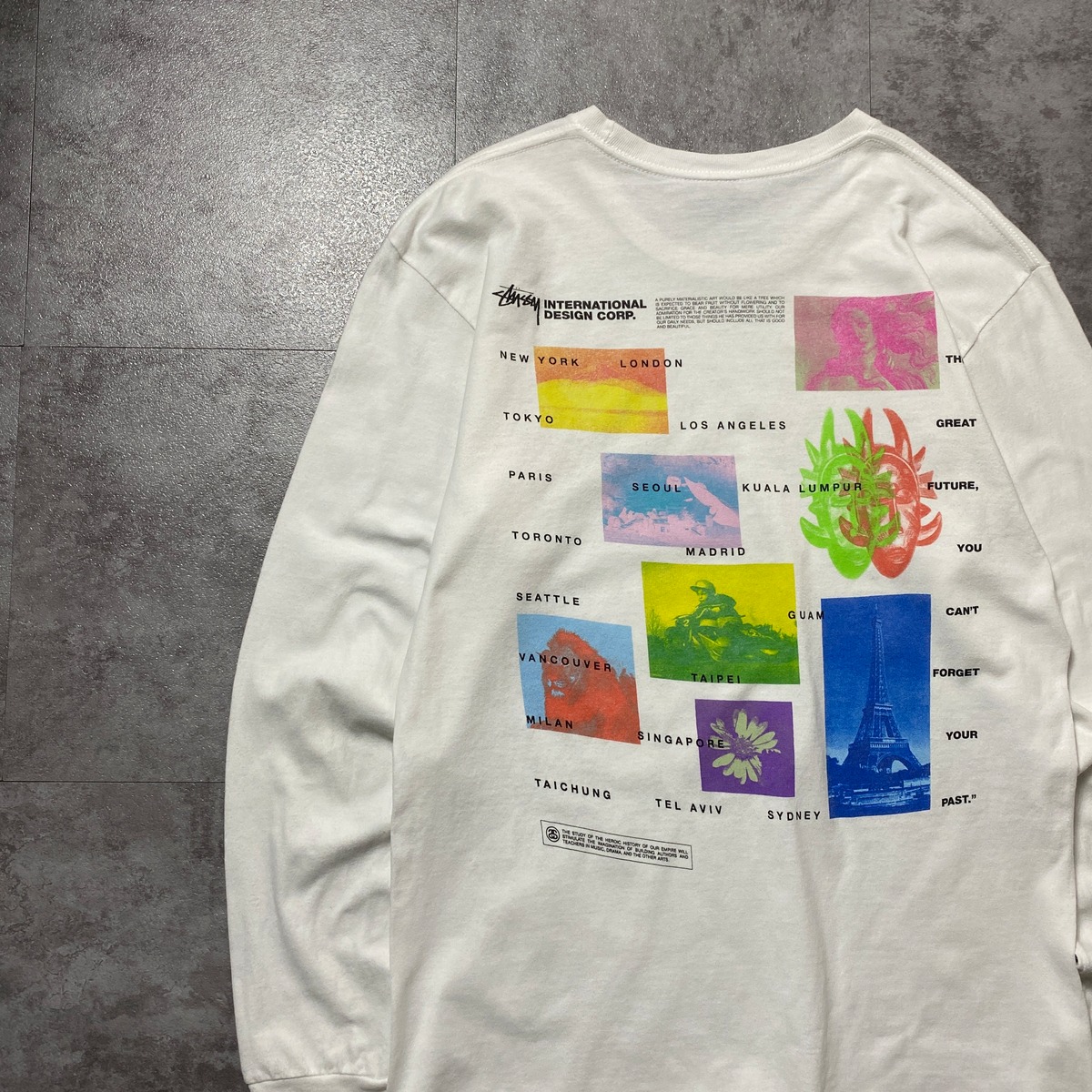 stussy ステューシー 地名 グラフィック バックプリント ホワイト 白 T 