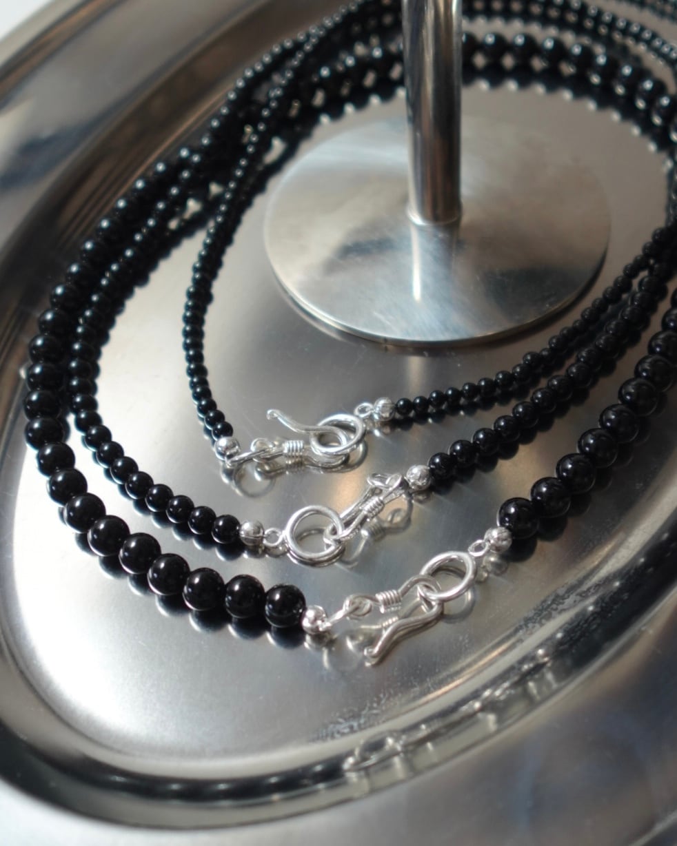 S925 Onyx 2way hook necklace (N241) | onesea
