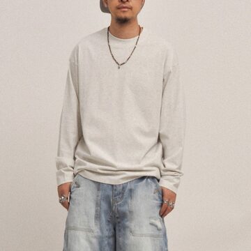 MAATEE&SONS / SILK BOAT LONG SLEEVE / WHITEPINK | Pay ID