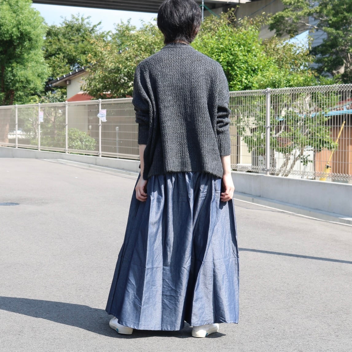 【Aya Muse】 Cosaデニムブレザー ギャザーフレア デニムスカート | Zakka so-la