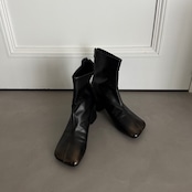 【受注予約:11月下旬入荷予定】Bronze fade square toe boots/black