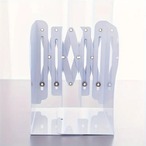 ブックスタンド 卓上スタイリッシュ スチール製折りたたみ伸縮 本立て 編集金属 倒れない収納 ブックエンドデスク 机上収納用品 事務用品 白 黒 ホワイト ブラック