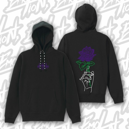 EmotioN Rose Pullover Hoodie [PURPLE]