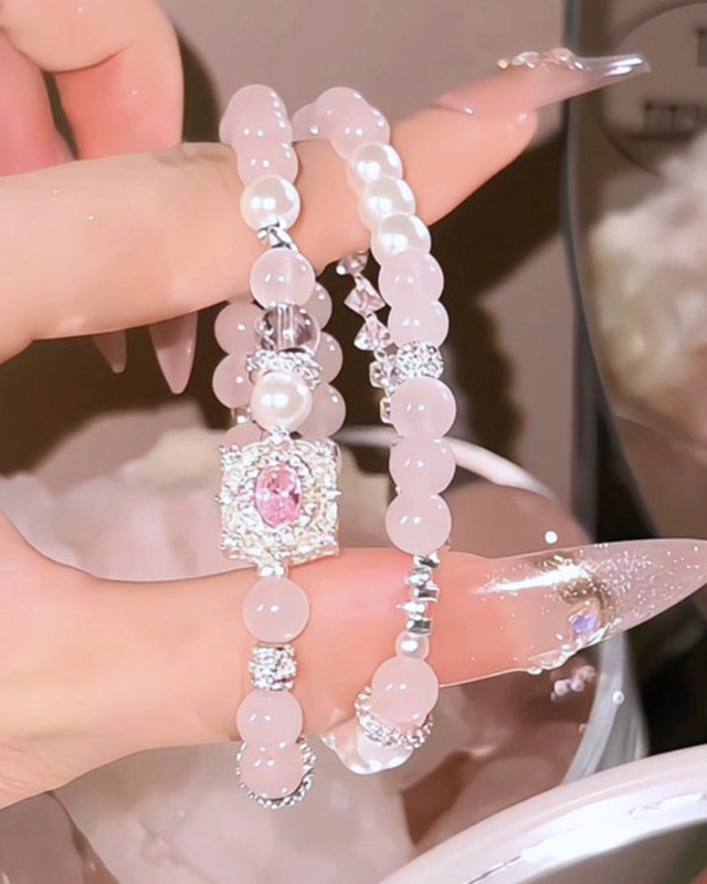 恋の花を咲かせる｜ローズクォーツの桃花ブレスレット❤︎B434