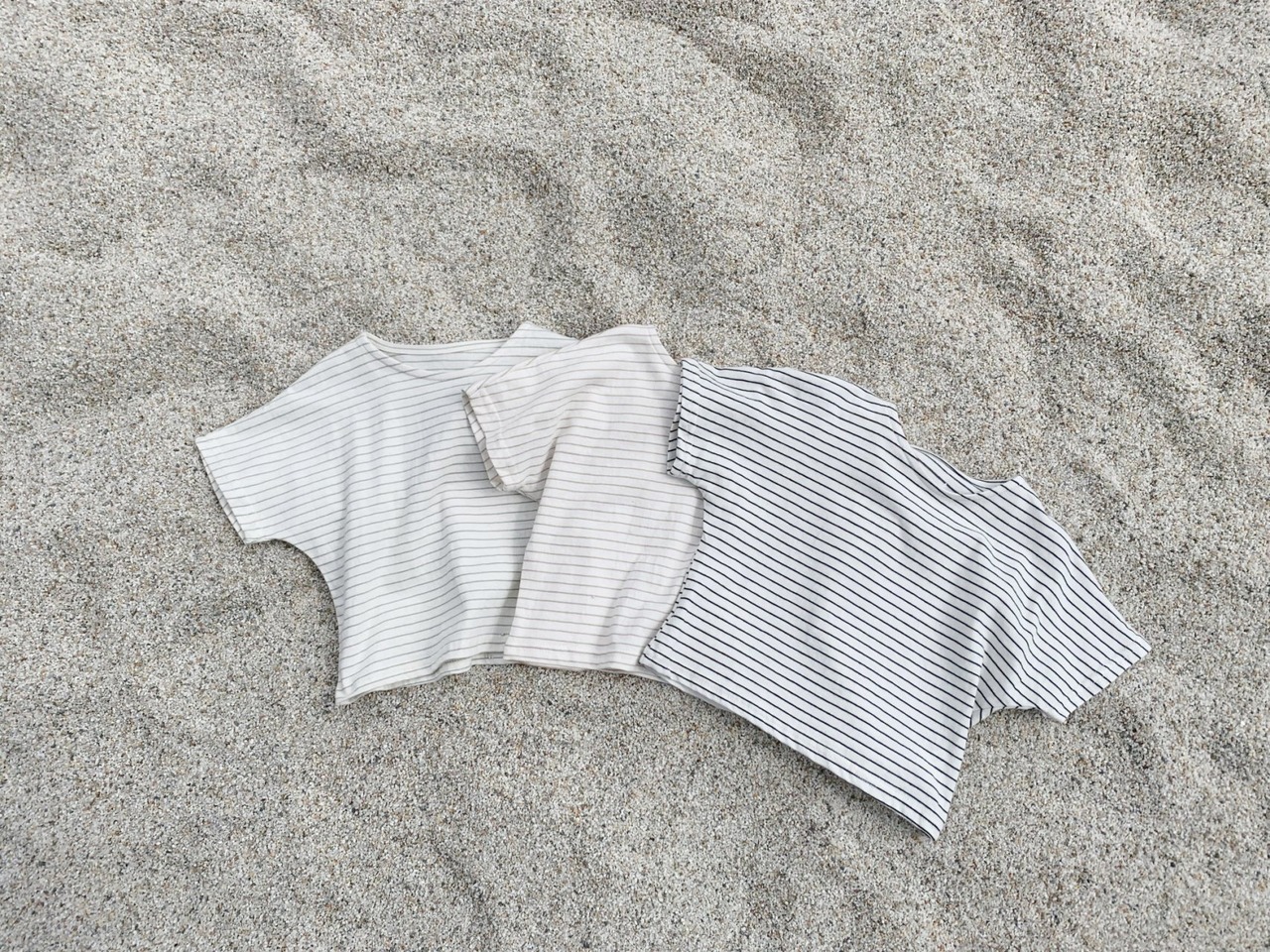 【Bebe nine】シルエット最強ベビーボーダーT ベージュ 70〜80cm - 5