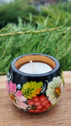 ペトリキフカ・キャンドルホルダー（Khomenko作）