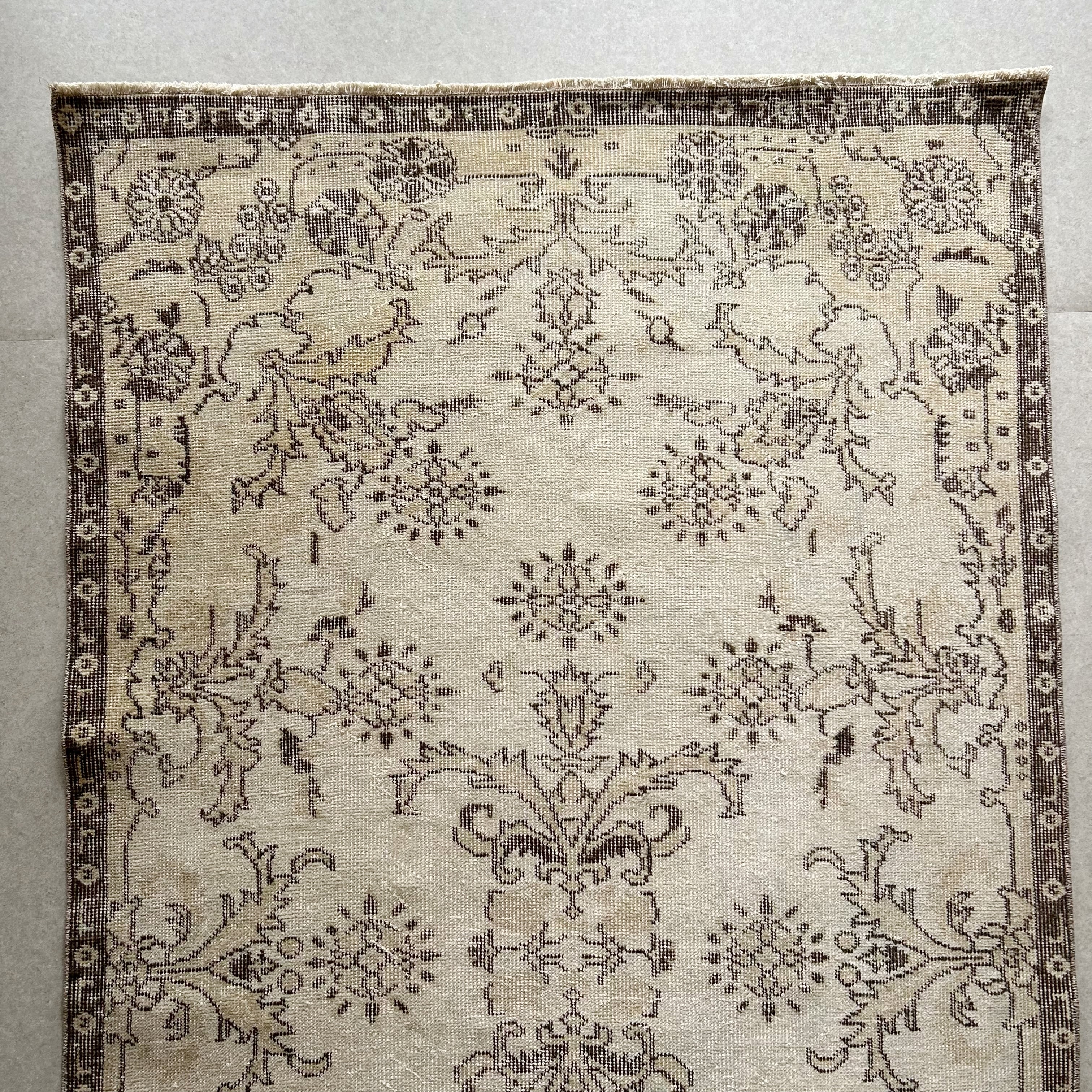 Vintage rug beige 211×119/ヴィンテージラグ トルコラグ 27250503