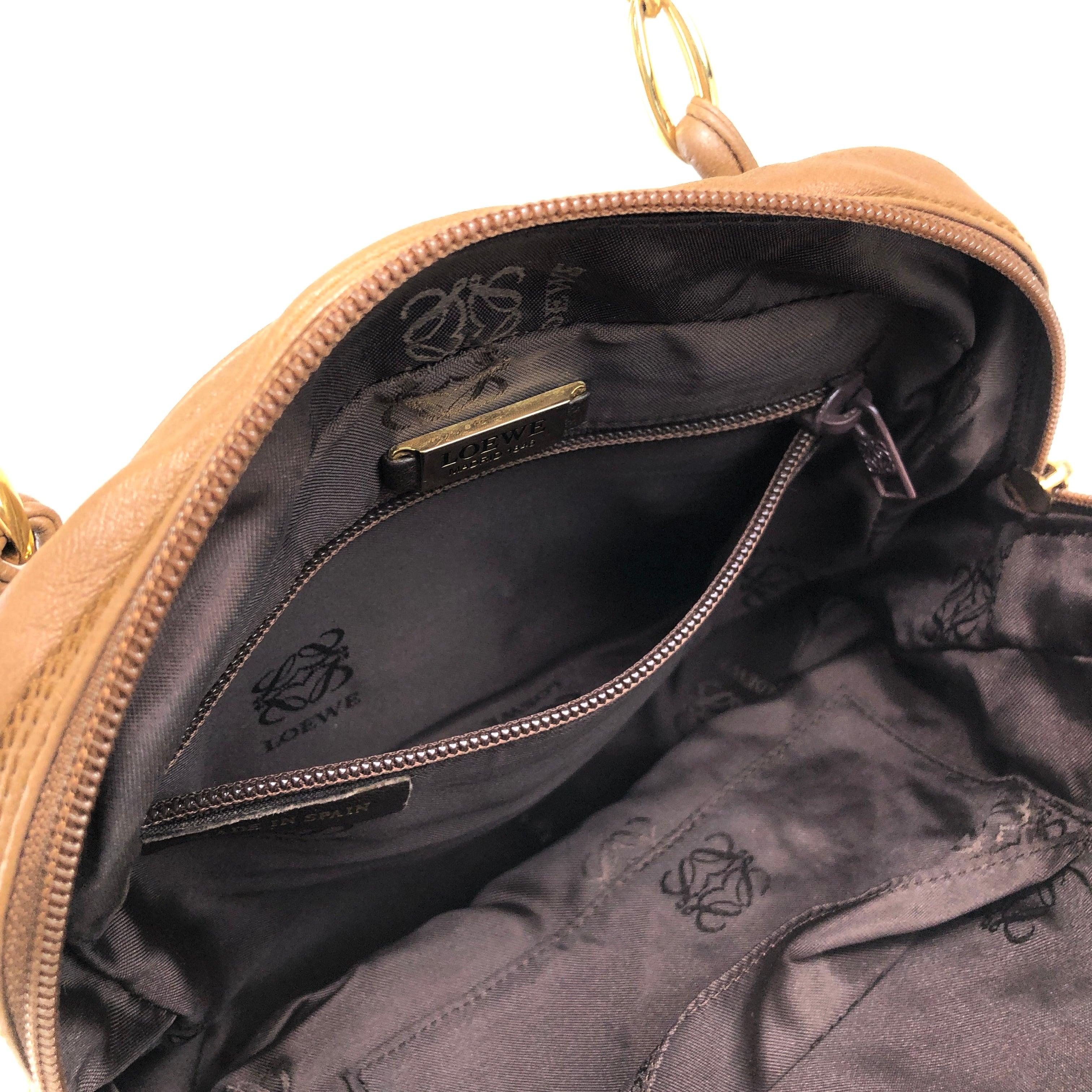 LOEWE ロエベ ショルダーバッグ ブラウン アナグラム ナッパレザー