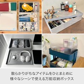 ライクイット (like-it) 小物をスッキリひとまとめにできる万能 収納ボックス タイディアップボックス インナートレー TD-03 グレー 小物収納 棚収納 ツールボックス オープンラック
