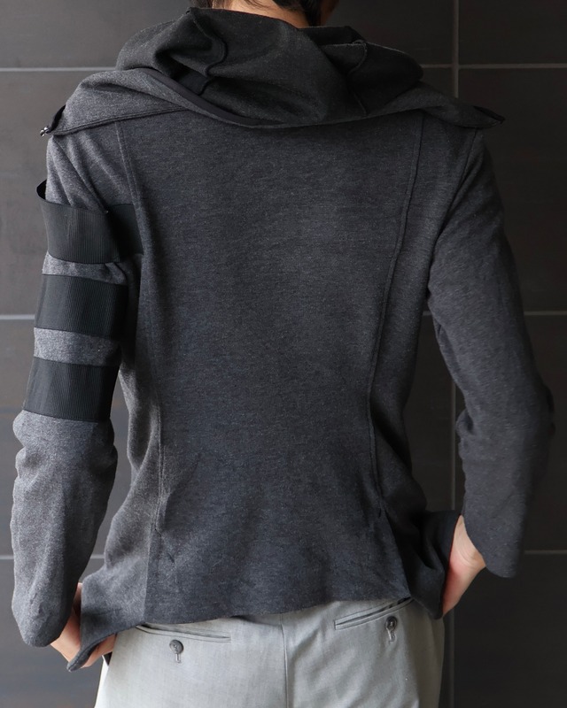 【Y-3】High neck double zip back detail top