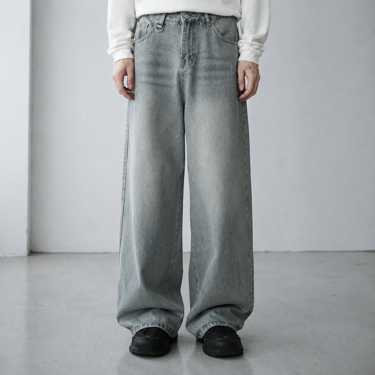 Retro denim pants 0009