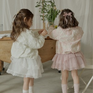 秋レースチュールスカート