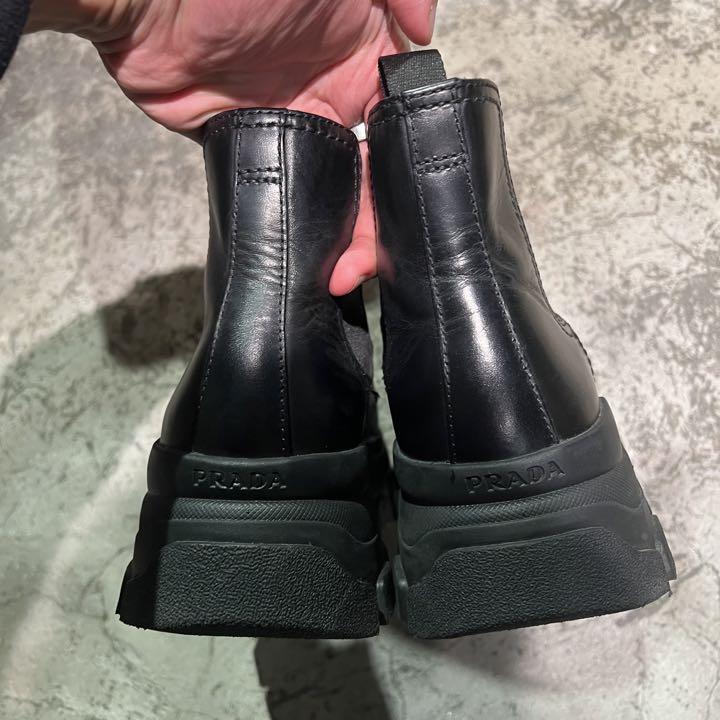 PRADA プラダ サイドゴアブーツ レザー ベトナム製 SIZE7 約27cm