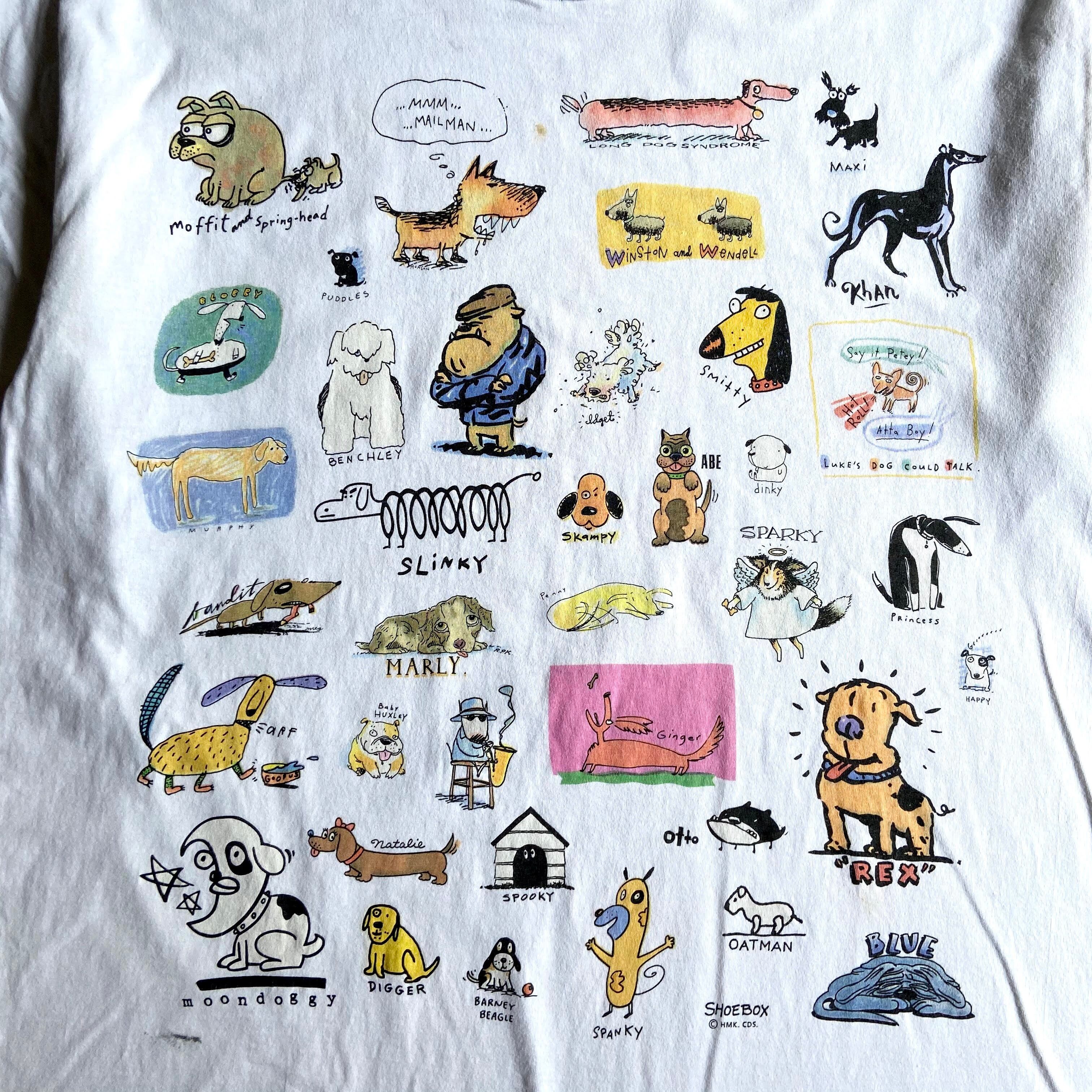 90年代 Shoebox Greetings 犬 アニマルプリントtシャツ メンズxl レディース 古着 90s ヴィンテージ ビンテージ イヌ 動物 ホワイト 白 Tシャツ Cave 古着屋 公式 古着通販サイト
