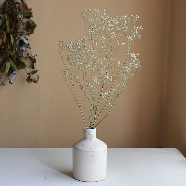 セラミックベース ホワイト / 陶器製 花瓶 フラワーベース（z-tkkm54-1894wh）