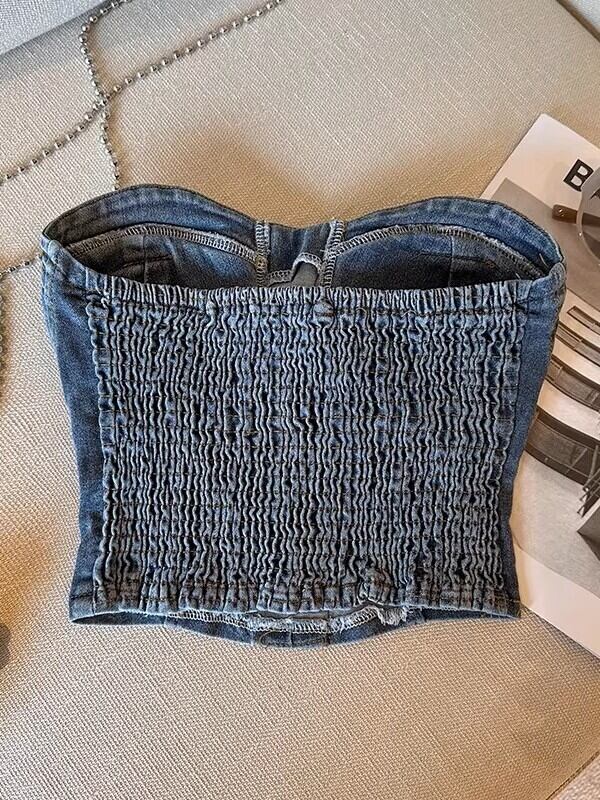 デニムチューブトップ V4629 | Lily Boutique(リリーブティック)