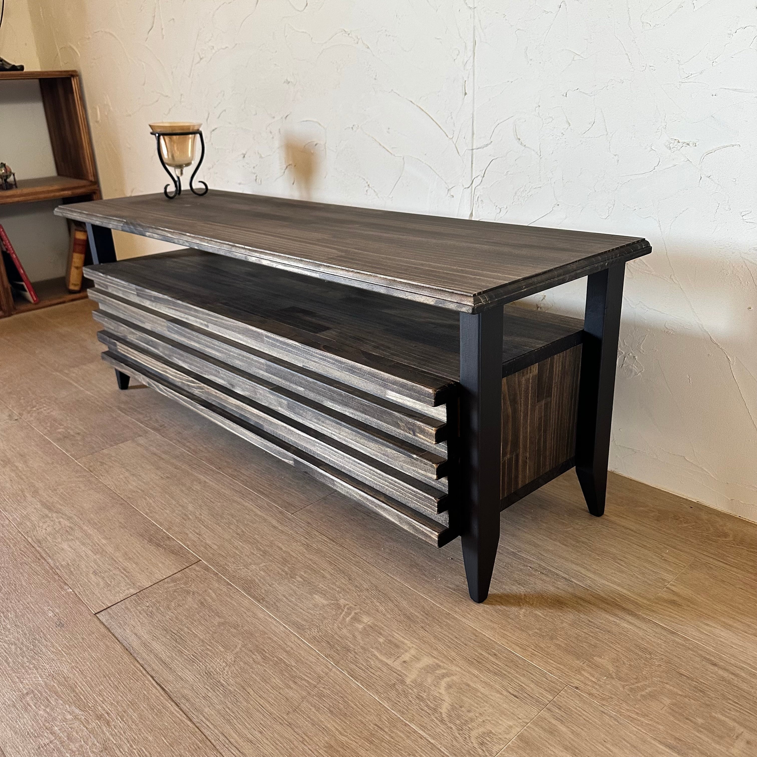 お値下げ中‼️210cm 新古品 極美品 国産 無垢材 大型テレビボード