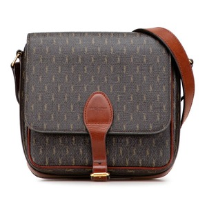 サンローラン YSL モノグラム ショルダーバッグ 668582 ブラウン PVC レザー レディース SAINT LAURENT 【中古】