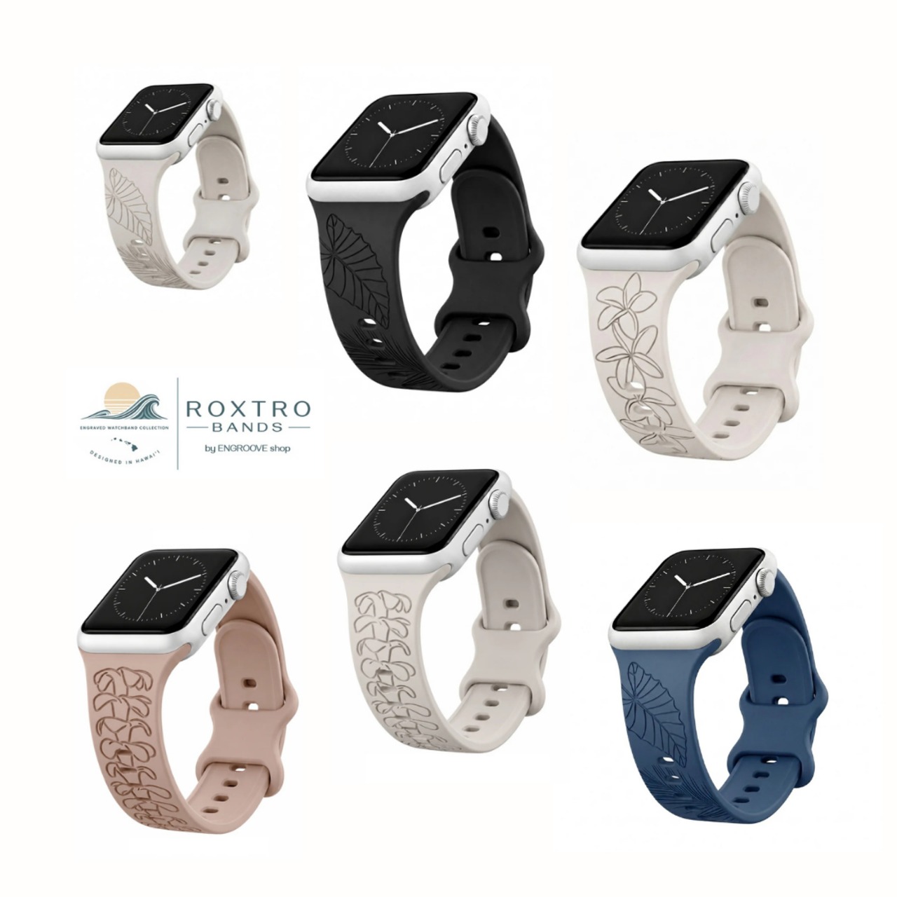 8種類【STANDARD/Solid Colors】Apple Watch 対応 シリコン製ウォッチバンド  / ENGROOVE SHOP ハワイ