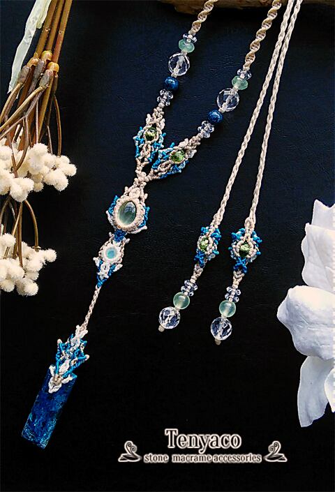 アメジストとシャッタカイトのマクラメネックレス 【公式通販】