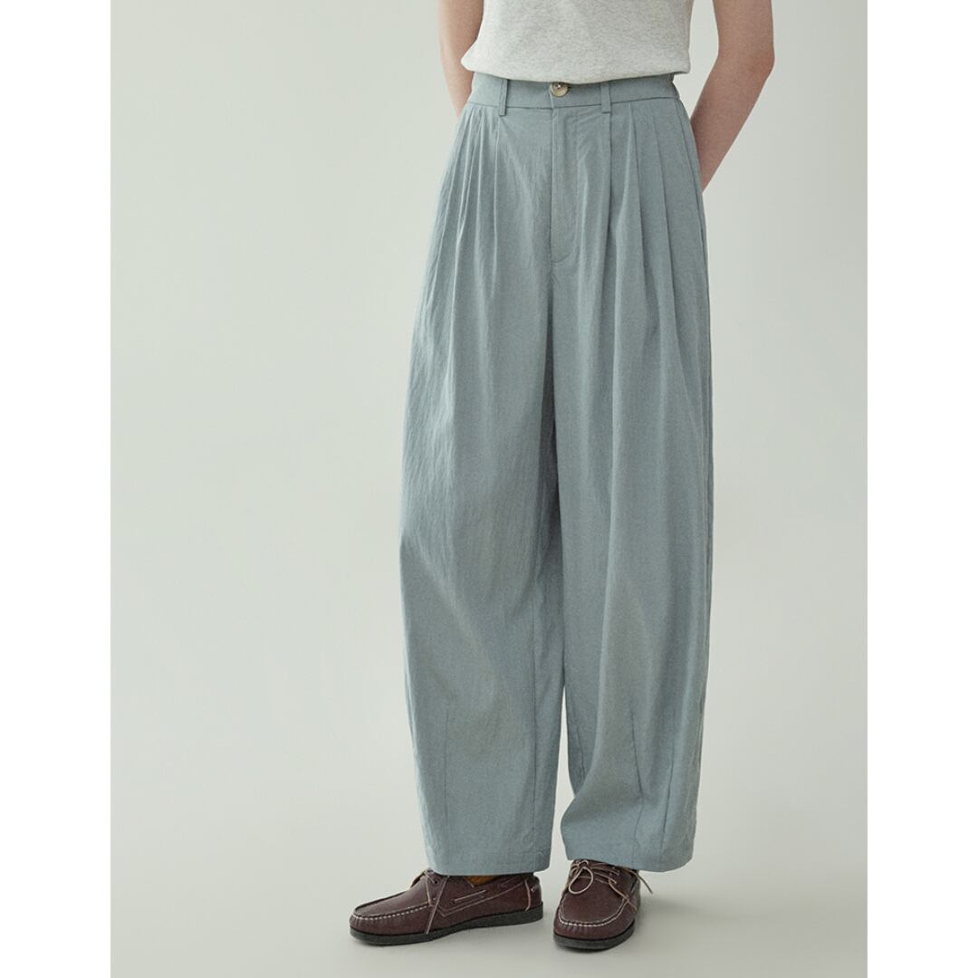 plain high waist wide long pants