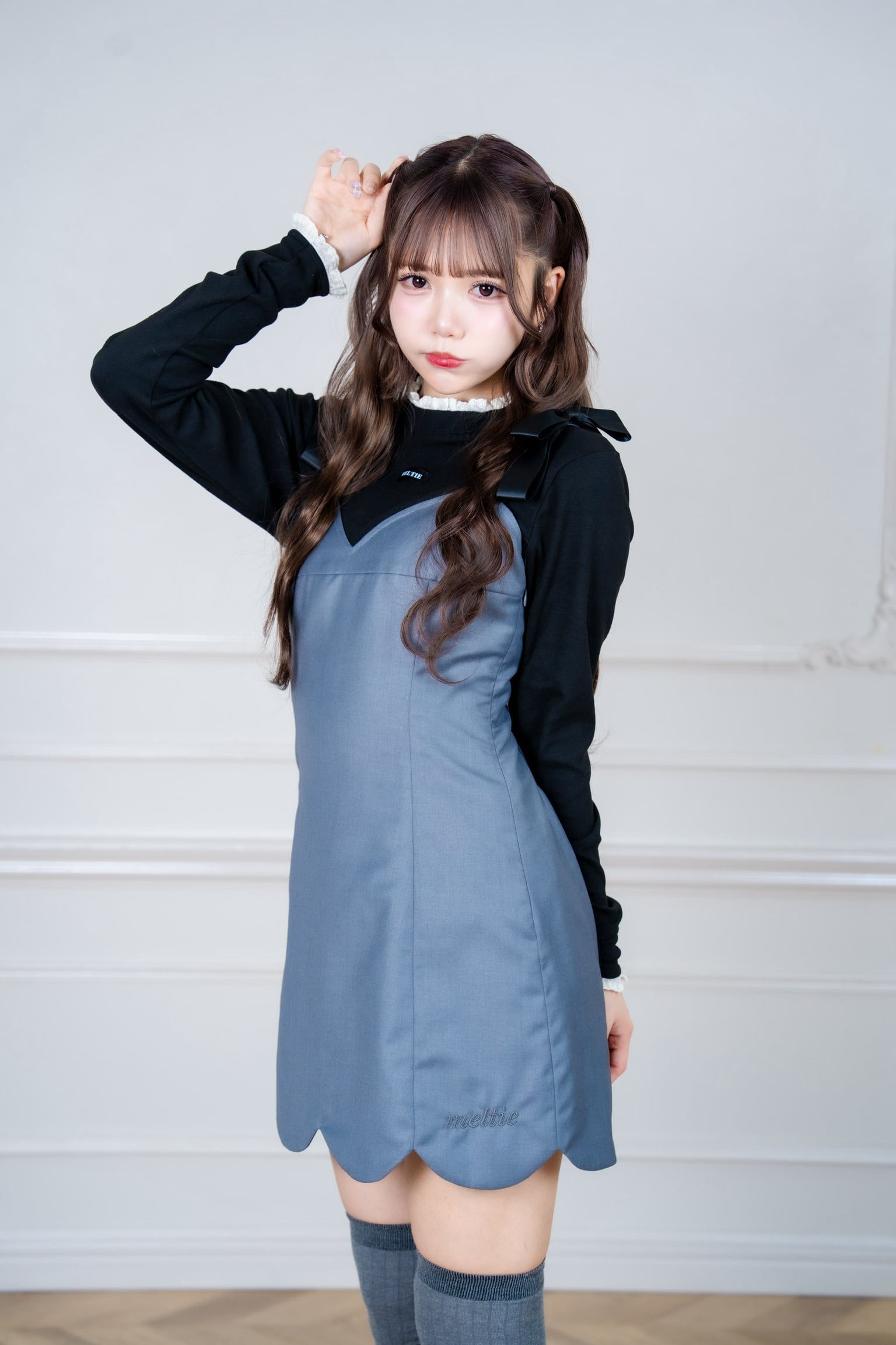 Charming Ribbon Scallop Dress