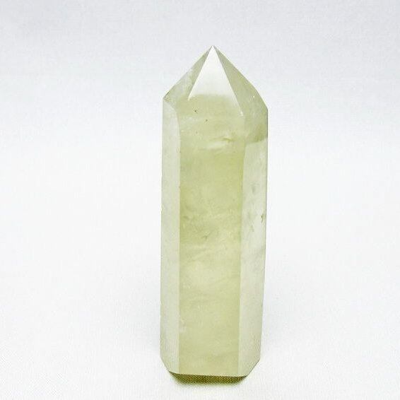 シトリンクォーツ 六角柱 シトリン ポイント 置物 一点物 142-10212
