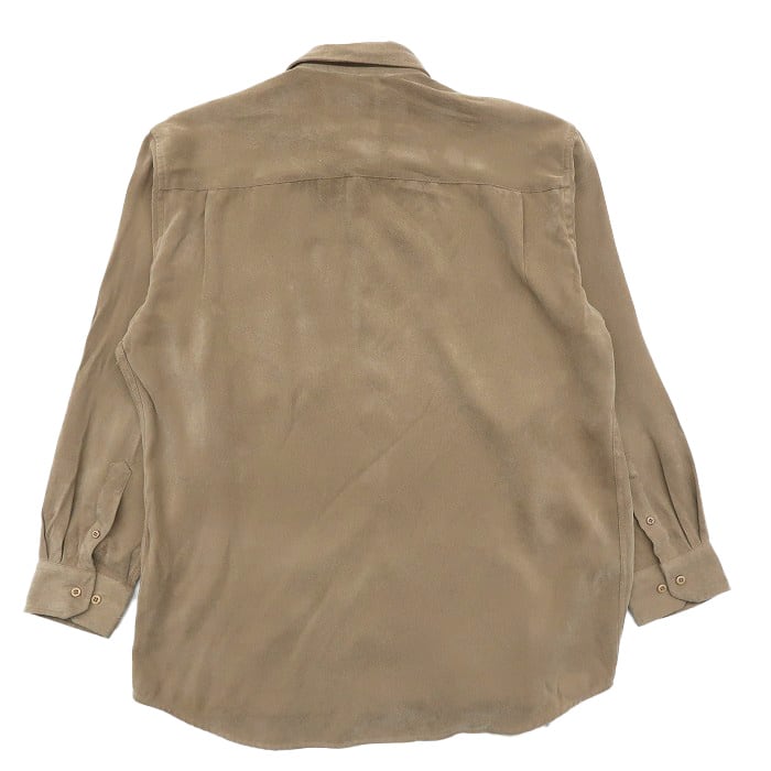 古着 フェイクスウェードシャツ 長袖 ベージュ サイズ表記：L gd76779
