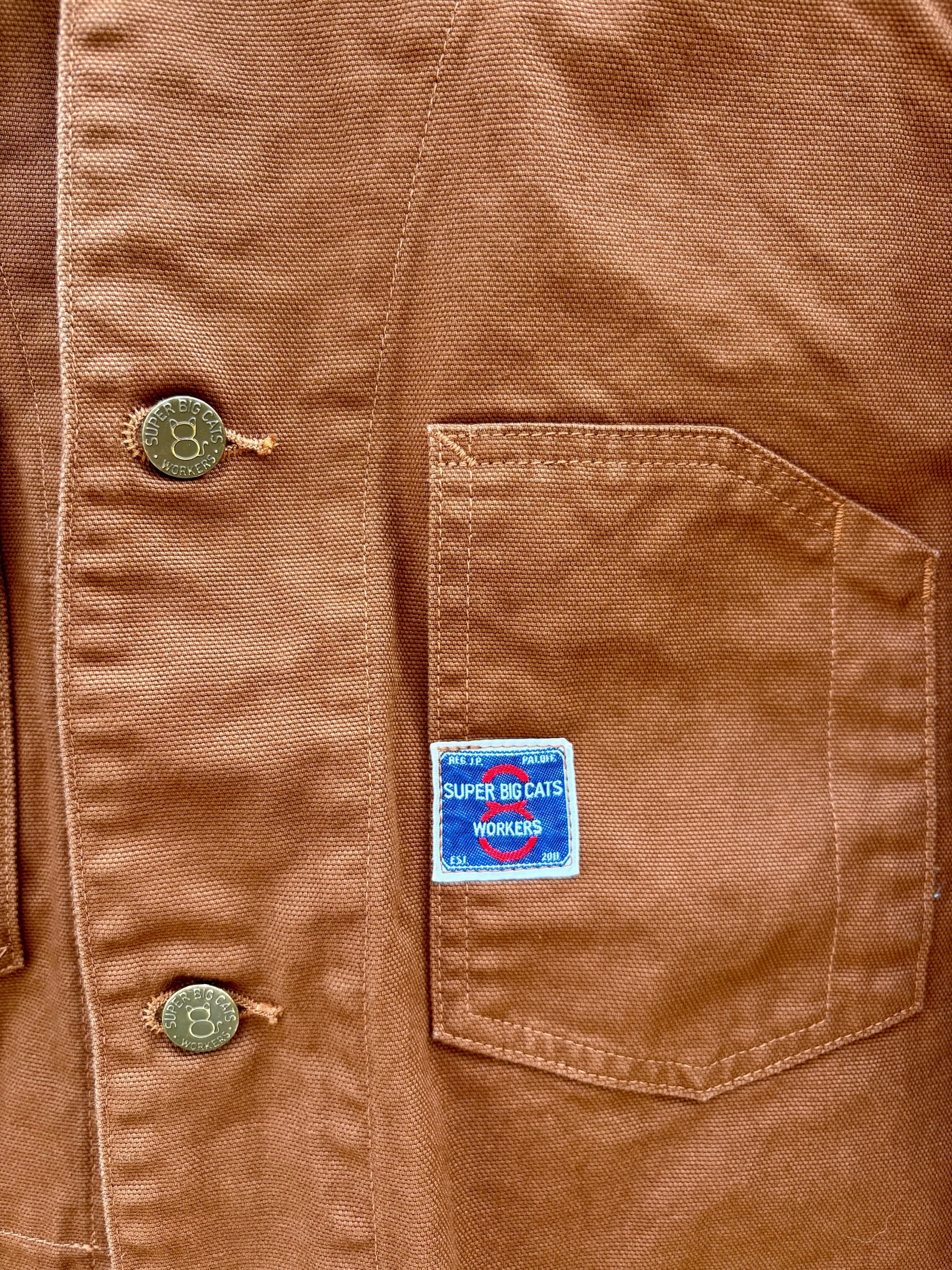WORKERS SUPER BIG CAT Railroad Jacket Brown Duck | jeanskokubo