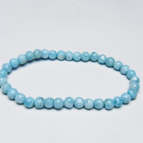 ラリマー ブレスレット 5mm 一点物 メール便可 [M便 1/10] 111-47952
