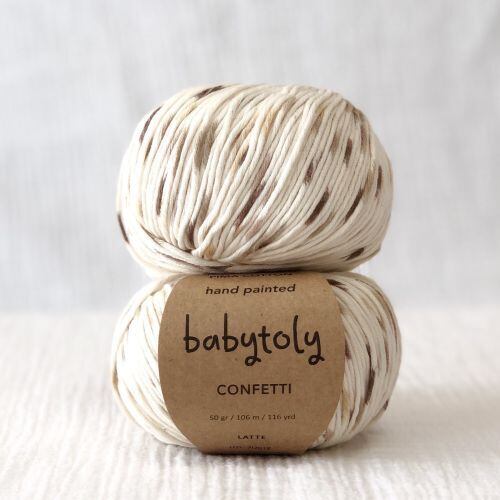 babytoly / Organic Cotton Yarn / LATTE CONFETTI