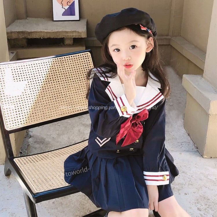 【90㎝-140㎝】セーラー服　なりきり　上下2点セット　イベント　可愛い　フォーマル　女の子　韓国子供服　子供服　キッズ　 |  Q-toworld(キュートワールド)子供服｜ powered by BASE