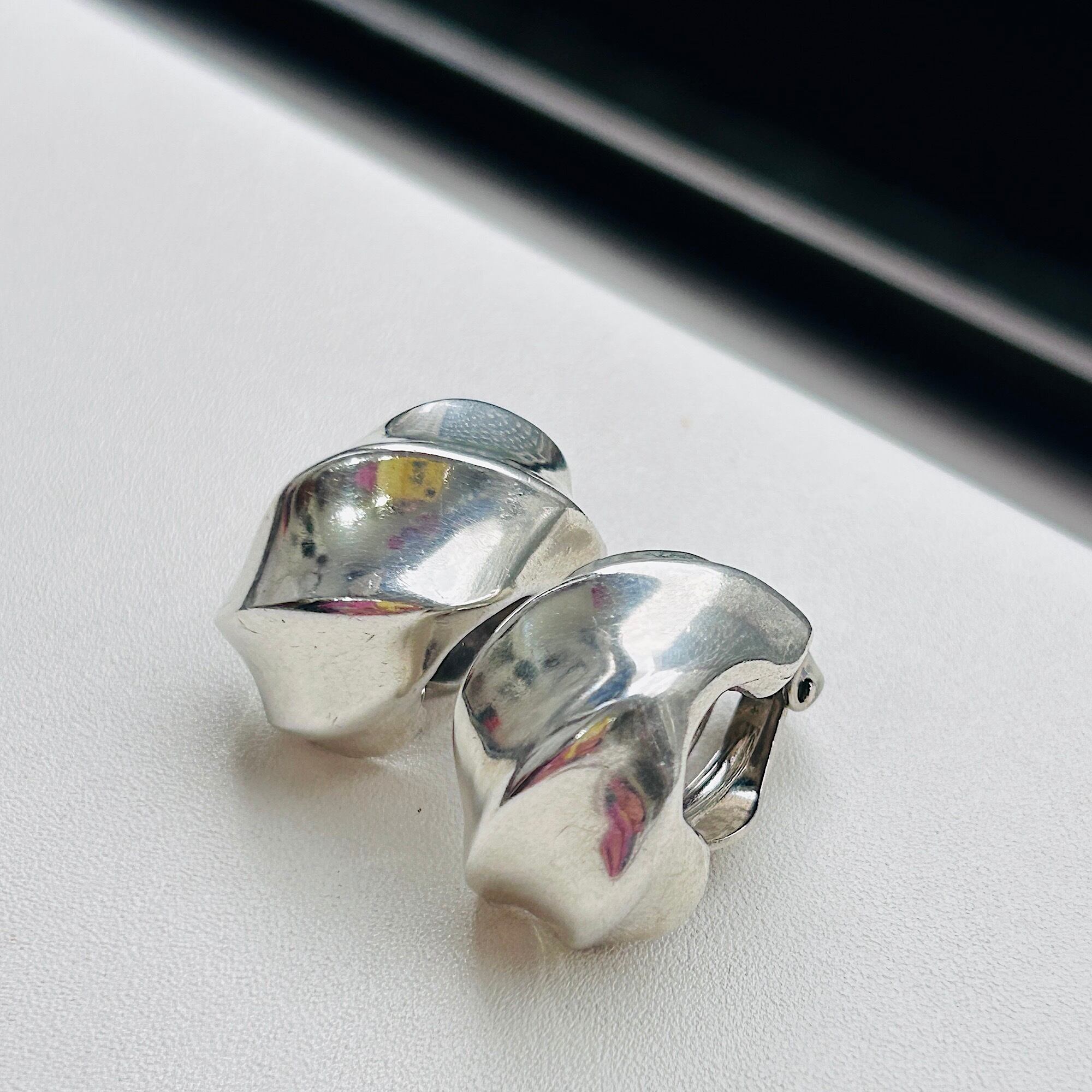 シルバー925フランス製天然石入り　　イヤリング シルバー925 捻りチャンキーイヤリング | Milo Antiques & Vintage