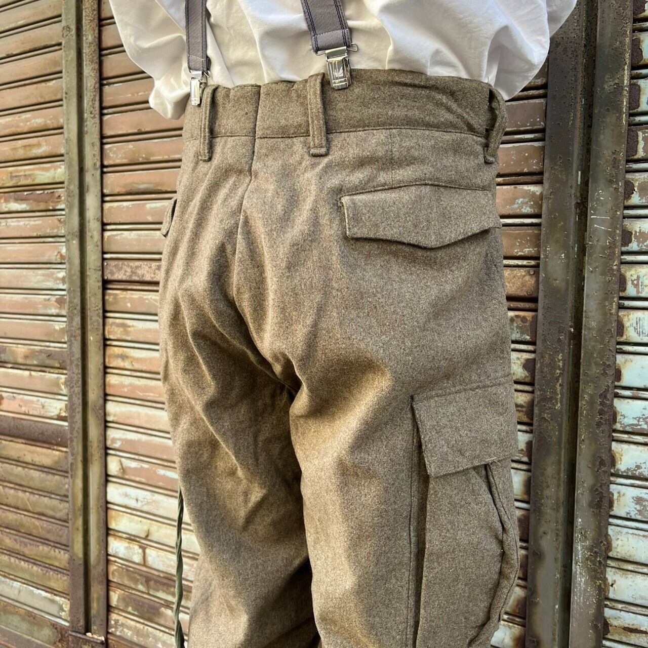 50s】ドイツ軍 ミリタリーパンツ ベルト付 50s 西ドイツ軍