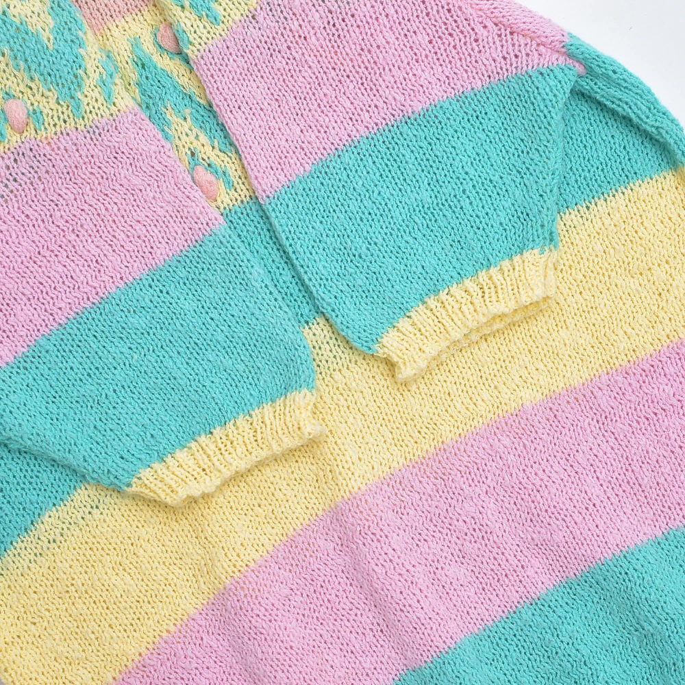 80~90s 19nineteen ペールトーン マルチカラー ボーダー 80~90s 19nineteen ペールトーン マルチカラー ボーダー