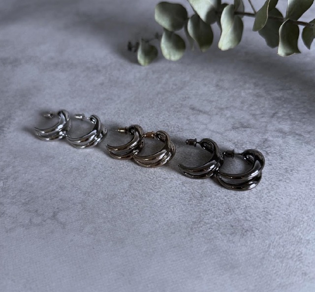 [予約販売] charmaer チャーマー　ツインフープピアス　226503 (3月末入荷予定)