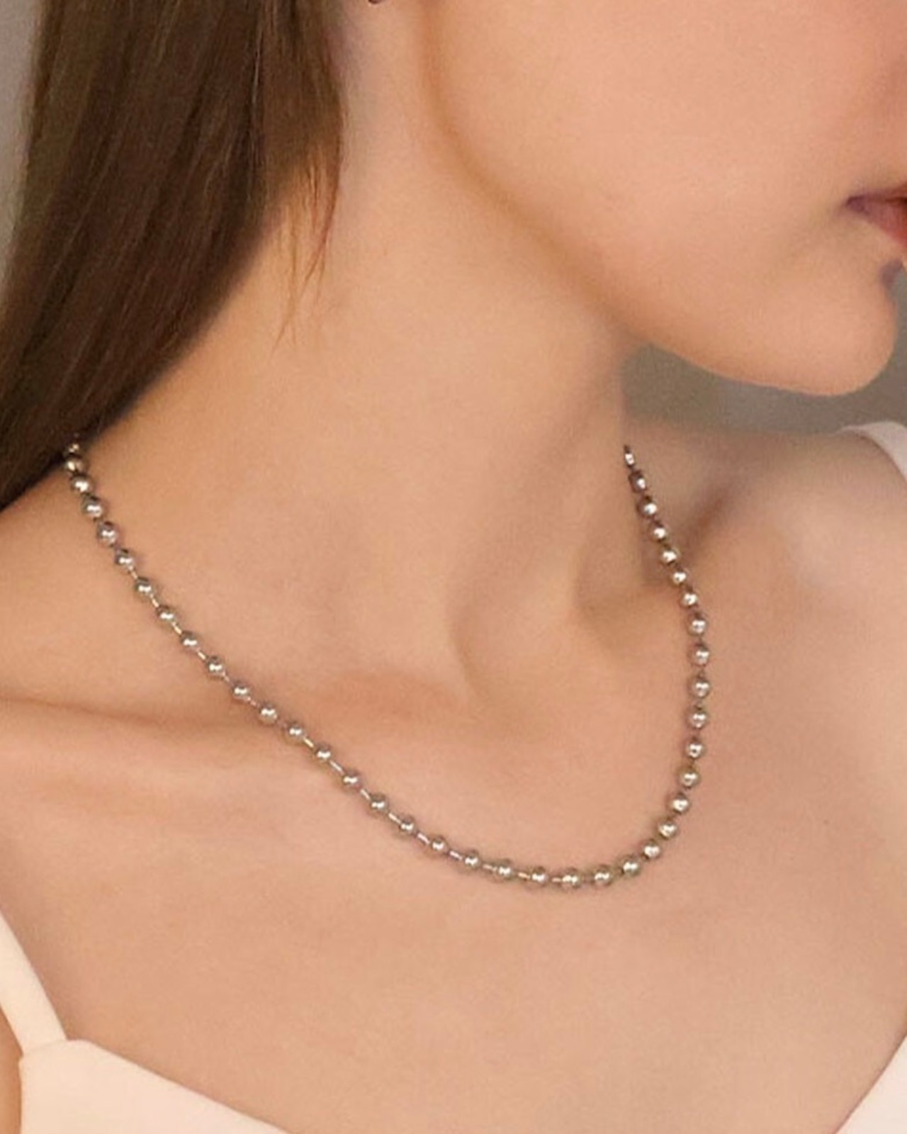 316L 5mm ball necklace【silver/gold】