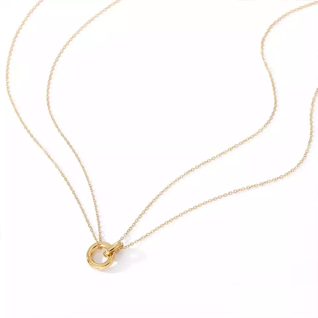 Double hoop necklace