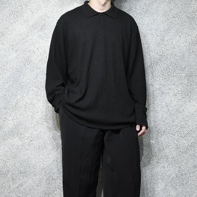 ANDREW FEZZA design knit polo black
