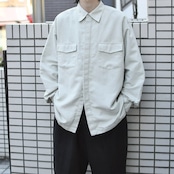 GEGRGE fake suede shirt cream