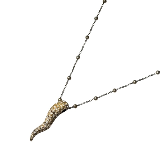 DOLCE&GABBANA gold plated silver “Corno” pendant necklace