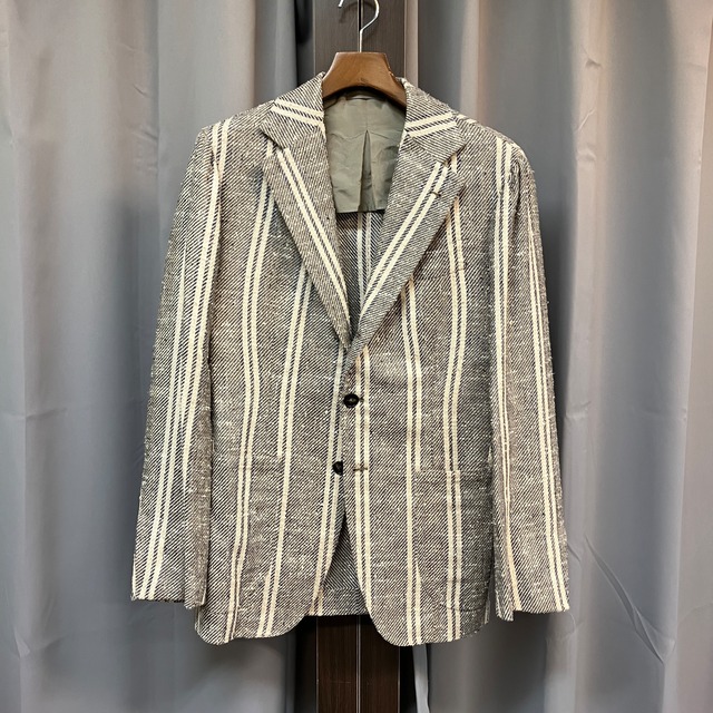 "NEW" ALFONSO SIRICA STRIPE  JACKET BROWN