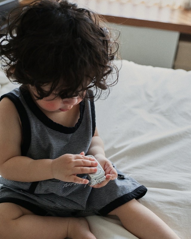 《予約》送料無料【normal play】Soft Stripe Baby Suit