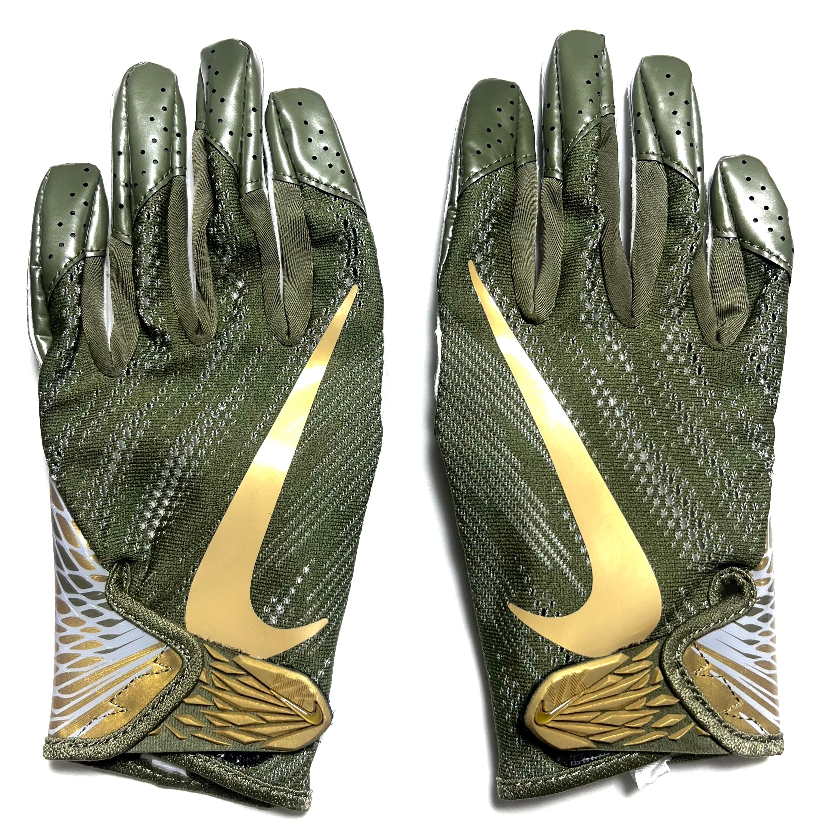 L】NIKE VAPOR KNIT 2.0 オリーブ・ゴールド アメフト グローブ | END