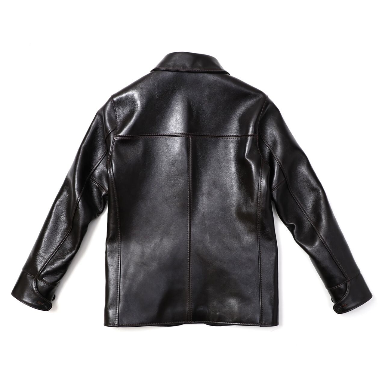 Y'2 LEATHER ワイツーレザー ANILINE STEER ROUNDED HEM CAR COAT